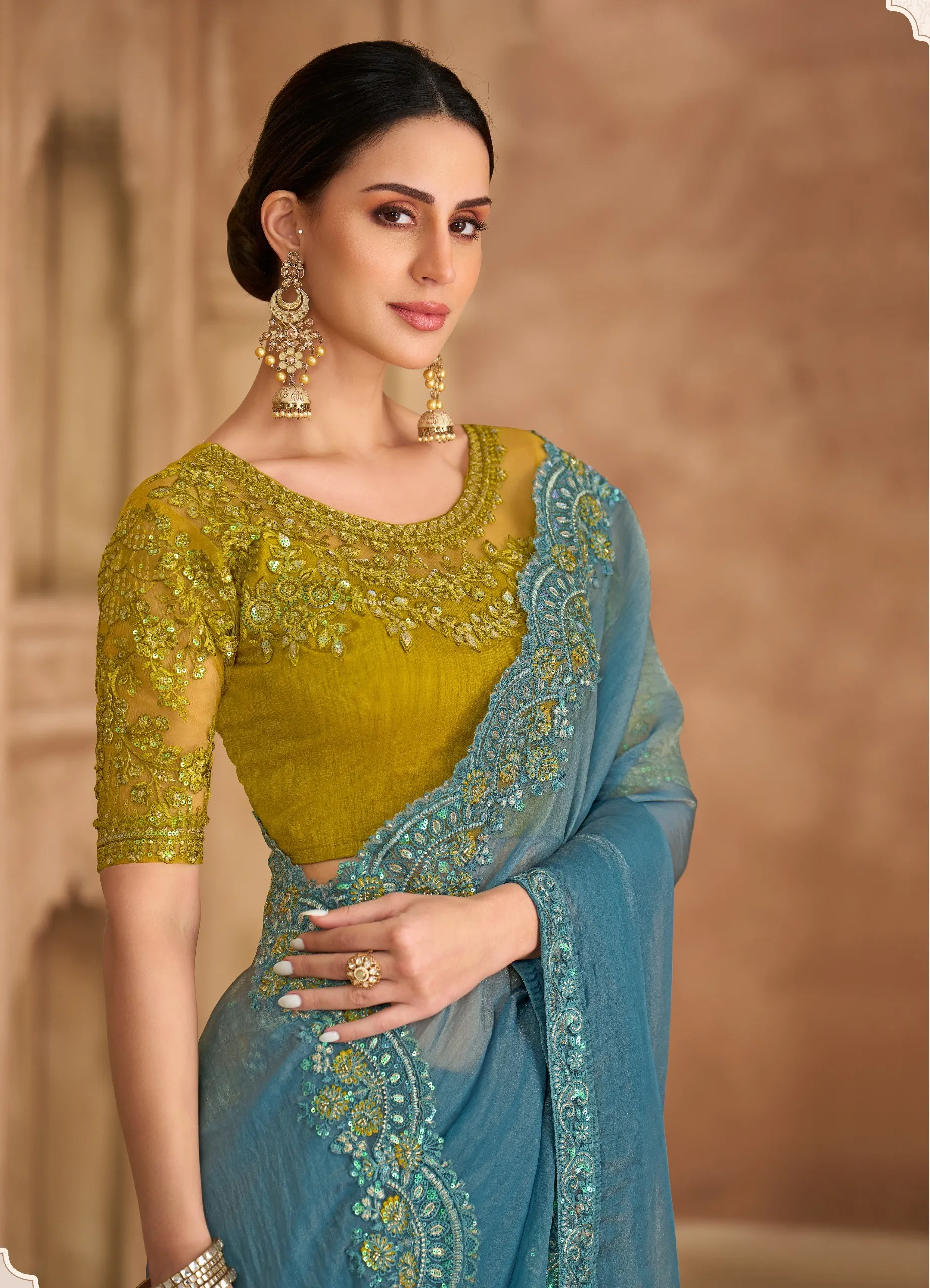 Luxury Embroidered Designer Saree